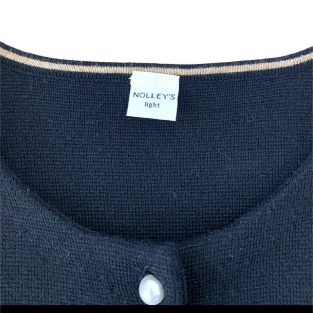 NOLLEY'S - *ノーリーズ カーディガン ウール ブラック パール NOLLEY'S - *ノーリーズ カーディガン ウール ブラック パール
