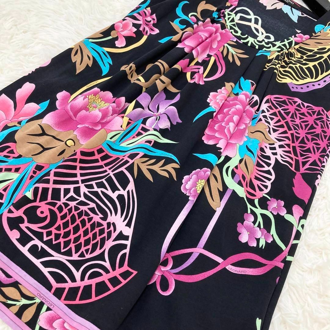 美品♡ LEONARD チュニック花柄トリムマルチカラーサイズM