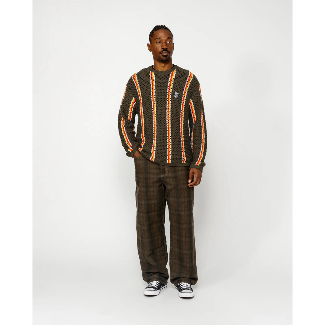 ★人気【STUSSY】Stussy x Patta Striped Loose Gauge Sweate.r STUSSY - Stussy x Patta Stripe Loose Gauge Mサイズの通販 by