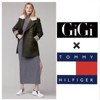 トミーヒルフィガー(TOMMY HILFIGER)のTommy x GIGI★コットン ミディドレス(ロングスカート)