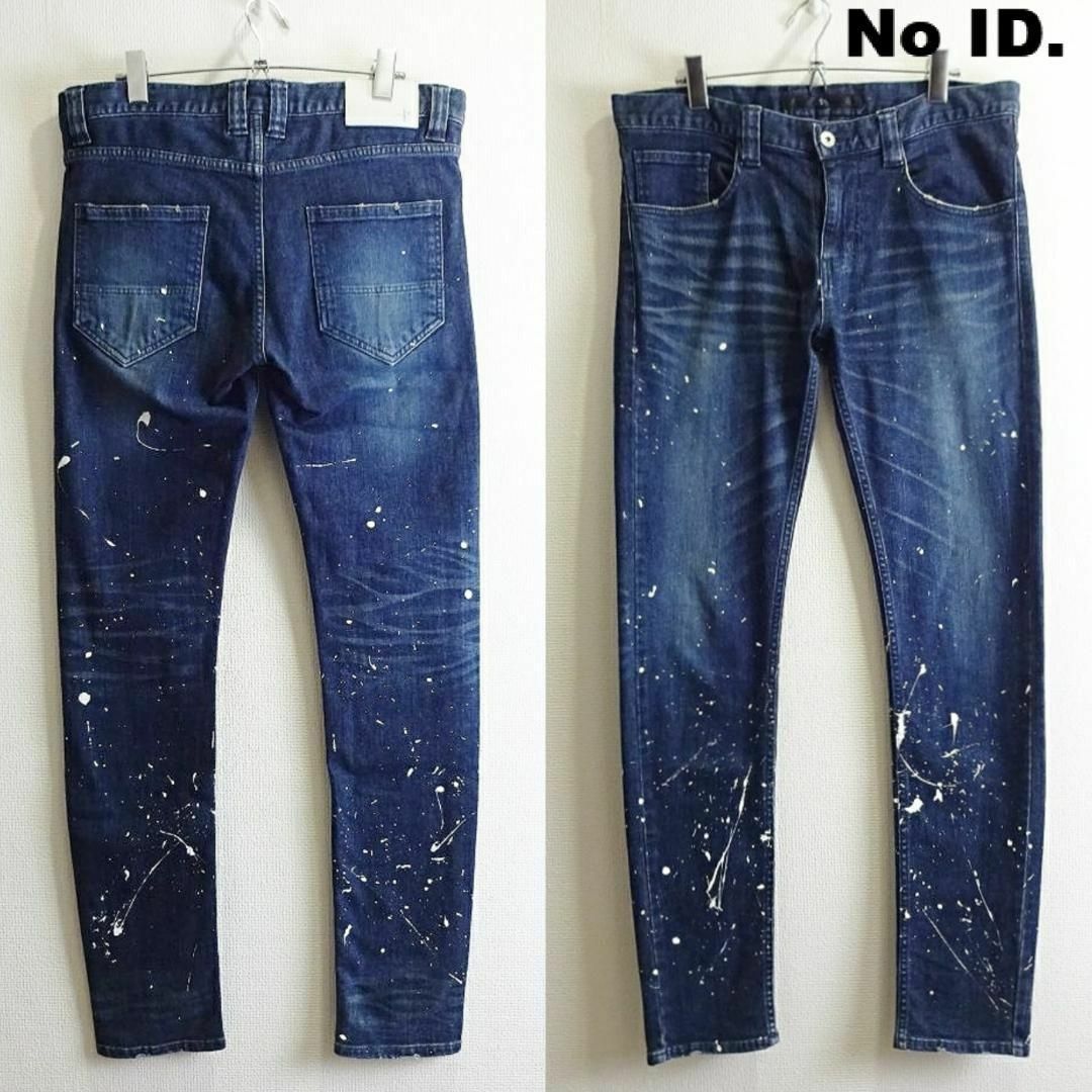 NO ID. - NO ID. ストレッチデニム ペイントスキニーパンツ W87cm 濃藍 日本製の通販 by つぐりん shop|ノーアイディーならラクマ NO ID. - NO ID. ストレッチデニム ペイントスキニーパンツ W87cm 濃藍 日本製の通販 by つぐりん shop|ノーアイディーならラクマ