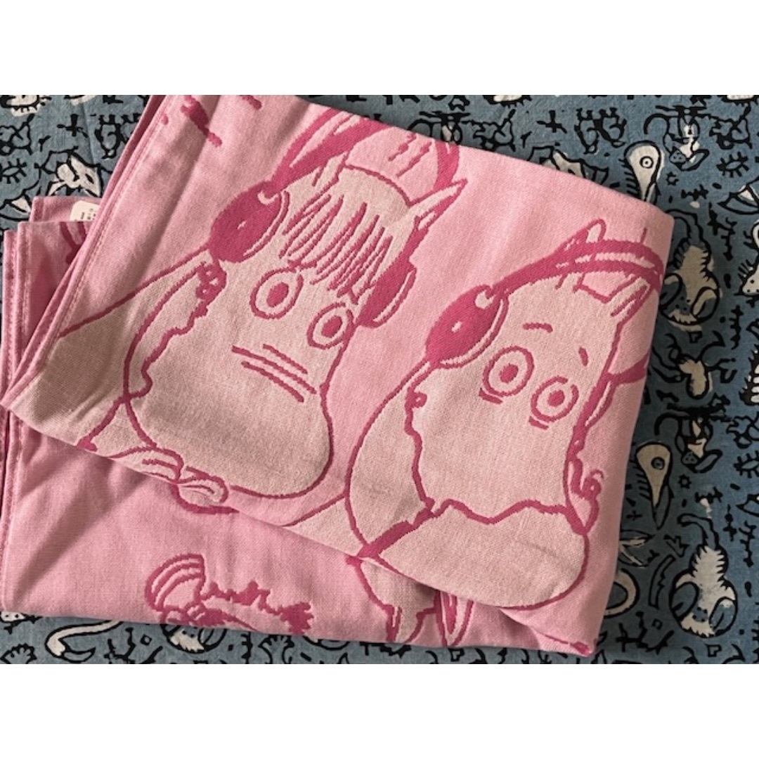 希少　大判　ムーミン　ヴィンテージ　ガーゼタオル　バスタオル ジャガードガーゼタオル（アイボリー）28406505A - MOOMIN SHOP