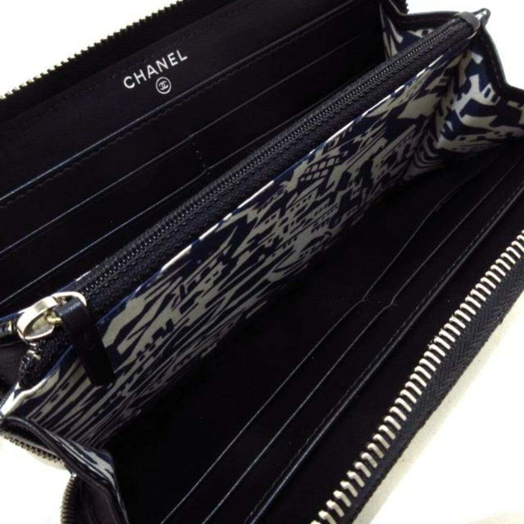 CHANEL(シャネル) 長財布美品 マトラッセ 黒 シルバー金具 CHANEL(シャネル) 長財布美品 マトラッセ 黒 シルバー金具