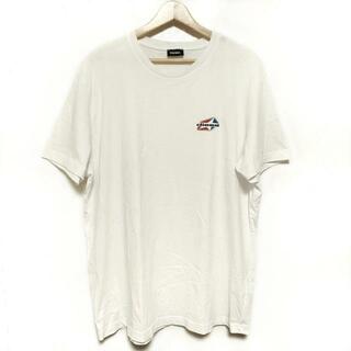 DIESEL - DIESEL(ディーゼル) 半袖Tシャツ サイズ3XL  メンズ - 白×レッド×ブルー クルーネック