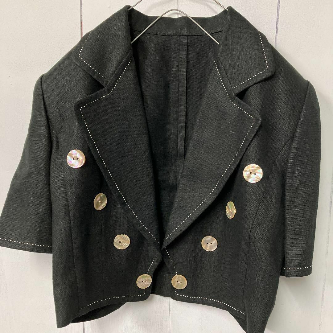 Christian Dior - ディオール セットアップ リネン シェルボタン Christian Dior - ディオール セットアップ リネン シェルボタン