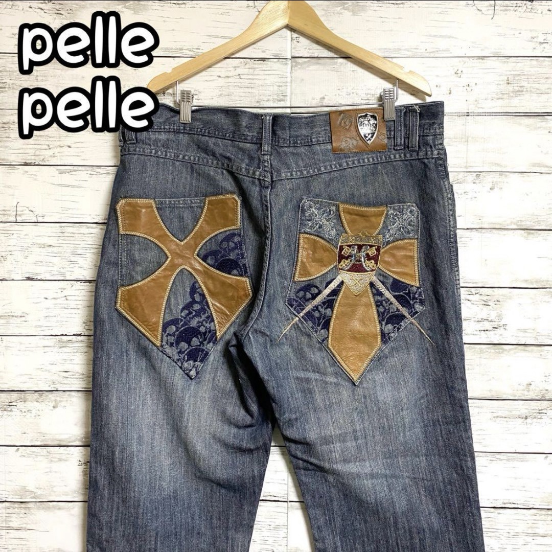 PELLE PELLE - 希少 90s 00s pellepelle 刺繍ロゴ スカル ワイド PELLE PELLE - 希少 90s 00s pellepelle 刺繍ロゴ スカル ワイド
