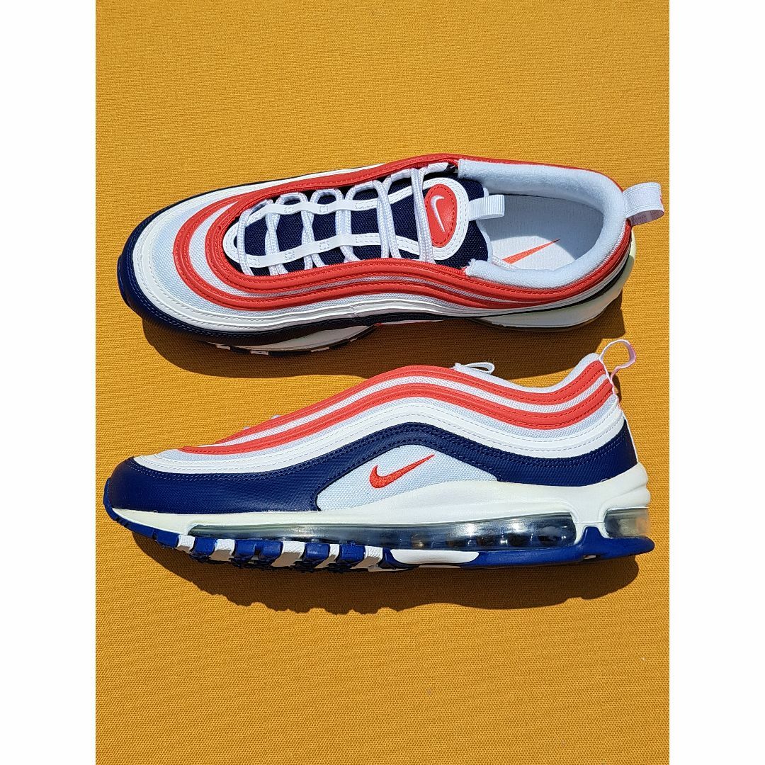NIKE - ナイキ AIR MAX 97 27,5cm 白青赤 エアマックスの通販 by NIKE - ナイキ AIR MAX 97 27,5cm 白青赤 エアマックスの通販 by