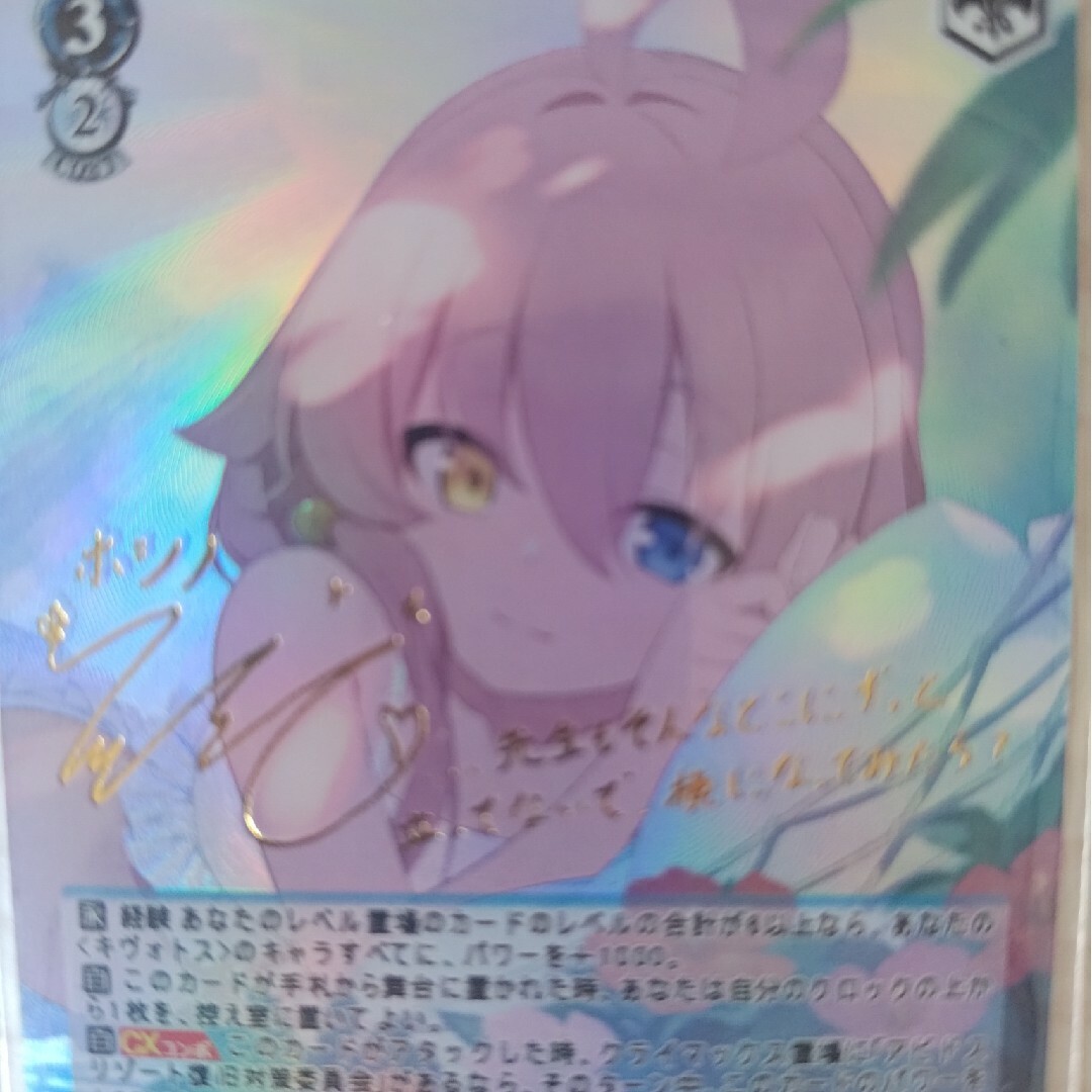 ヴァイスシュヴァルツ(ヴァイスシュヴァルツ)のヴァイスシュヴァルツ ブルーアーカイブ 小鳥遊ホシノ サイン入り ACGカード エンタメ/ホビーのトレーディングカード(シングルカード)の商品写真