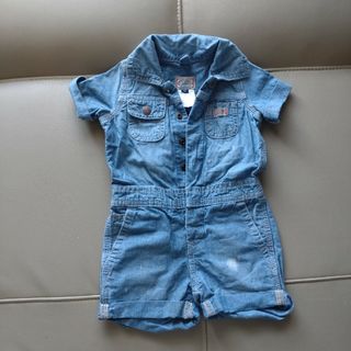 ラルフローレン(Ralph Lauren)のデニム地　つなぎ　RALPHLAUREN　80センチ(ロンパース)