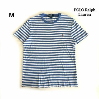 POLO RALPH LAUREN - ポロ ラルフローレン 半袖 Tシャツ ボーダー 古着 ポニー 刺繍ロゴ  M