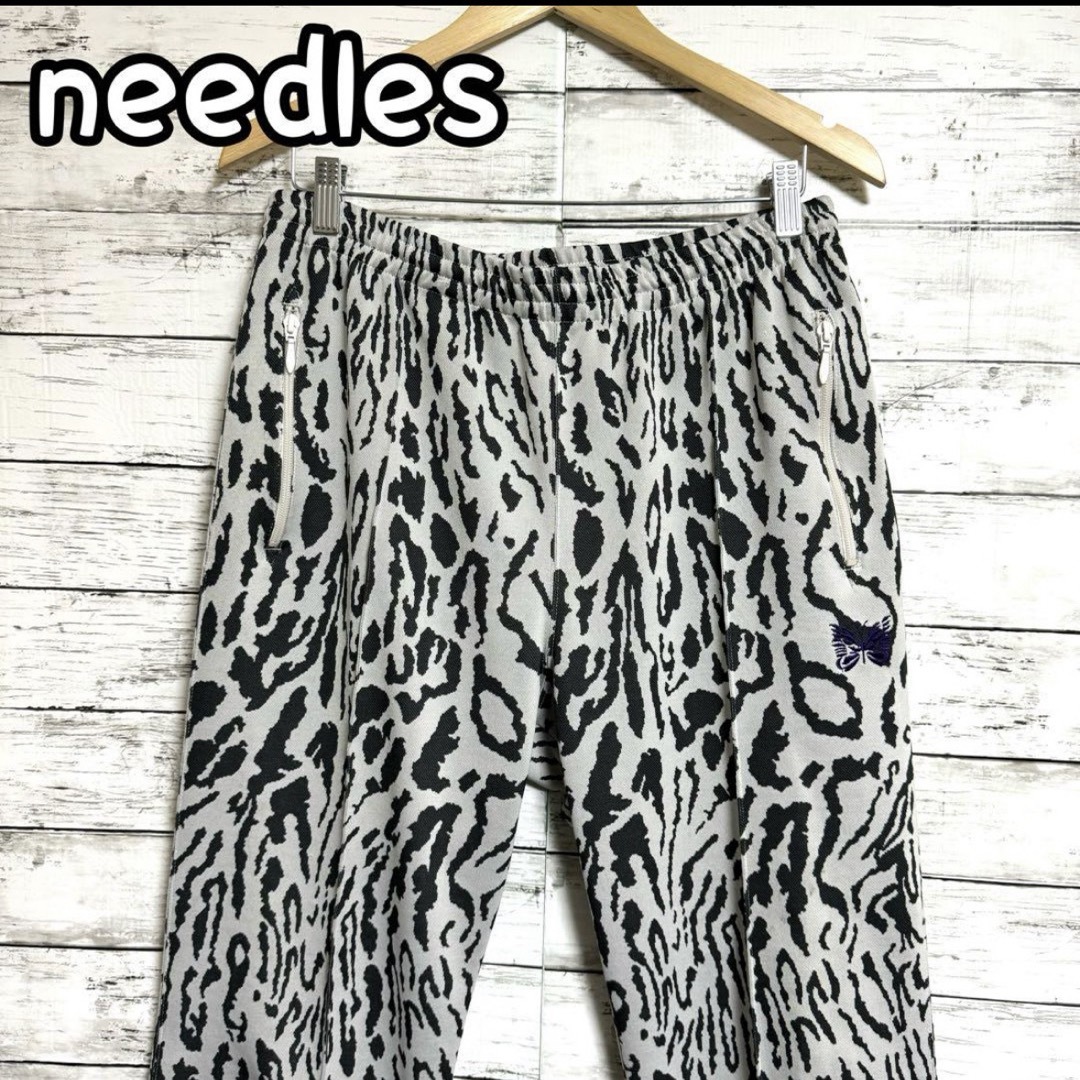 Needles トラック パンツ レオパード ジャガード ジャージ Lサイズ Needles トラック パンツ レオパード ジャガード ジャージ Lサイズ