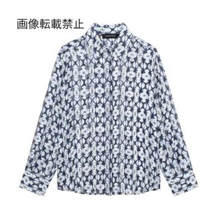 ☂️6月新作🐌14552◆フラワー 花柄 シャツ ブラウス(シャツ/ブラウス(長袖/七分))