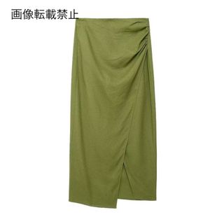 ☂️6月新作🐌14566◆khaki カーキ ロングスカート (ロングスカート)
