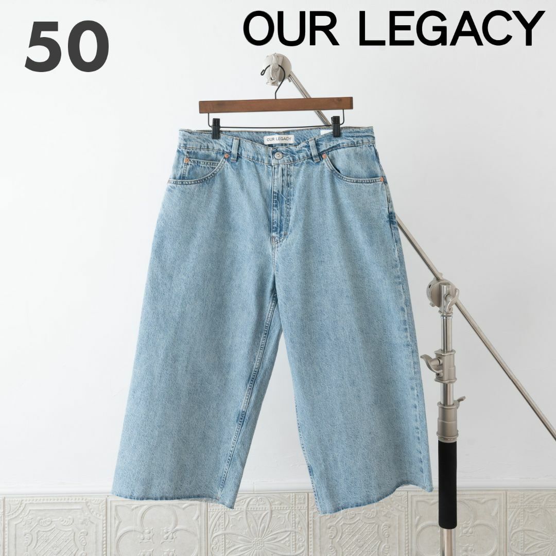 新品 OUR LEGACY RIDER WASH DENIM CAPRI CUT 新品 OUR LEGACY RIDER WASH DENIM CAPRI CUT