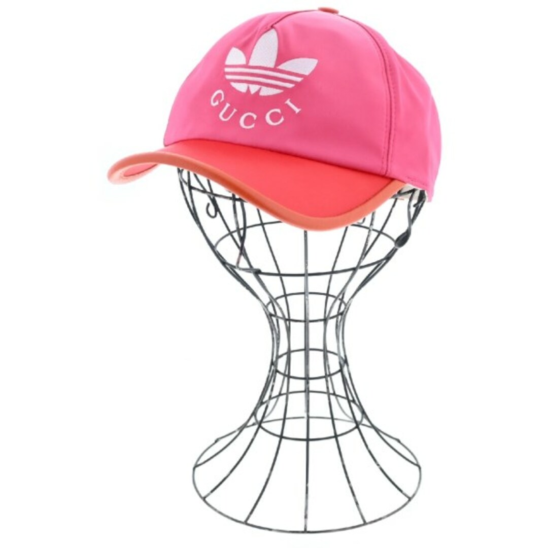 GUCCI グッチ キャップ S(57cm) ピンクx赤 【古着】【中古】 GUCCI グッチ キャップ S(57cm) ピンクx赤 【古着】【中古】