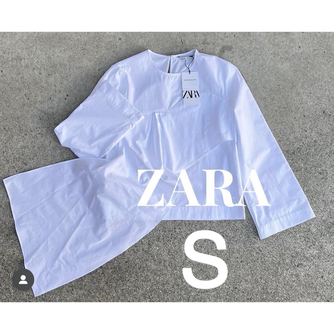 ZARA - 【完売商品】ZARA アシンメトリー ポプリン ブラウス ZARA - 【完売商品】ZARA アシンメトリー ポプリン ブラウス