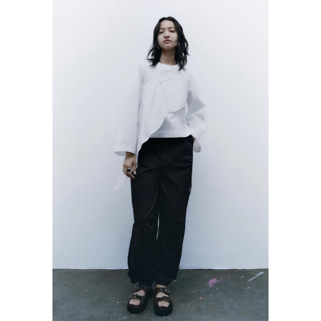 ZARA - 【完売商品】ZARA アシンメトリー ポプリン ブラウス ZARA - 【完売商品】ZARA アシンメトリー ポプリン ブラウス