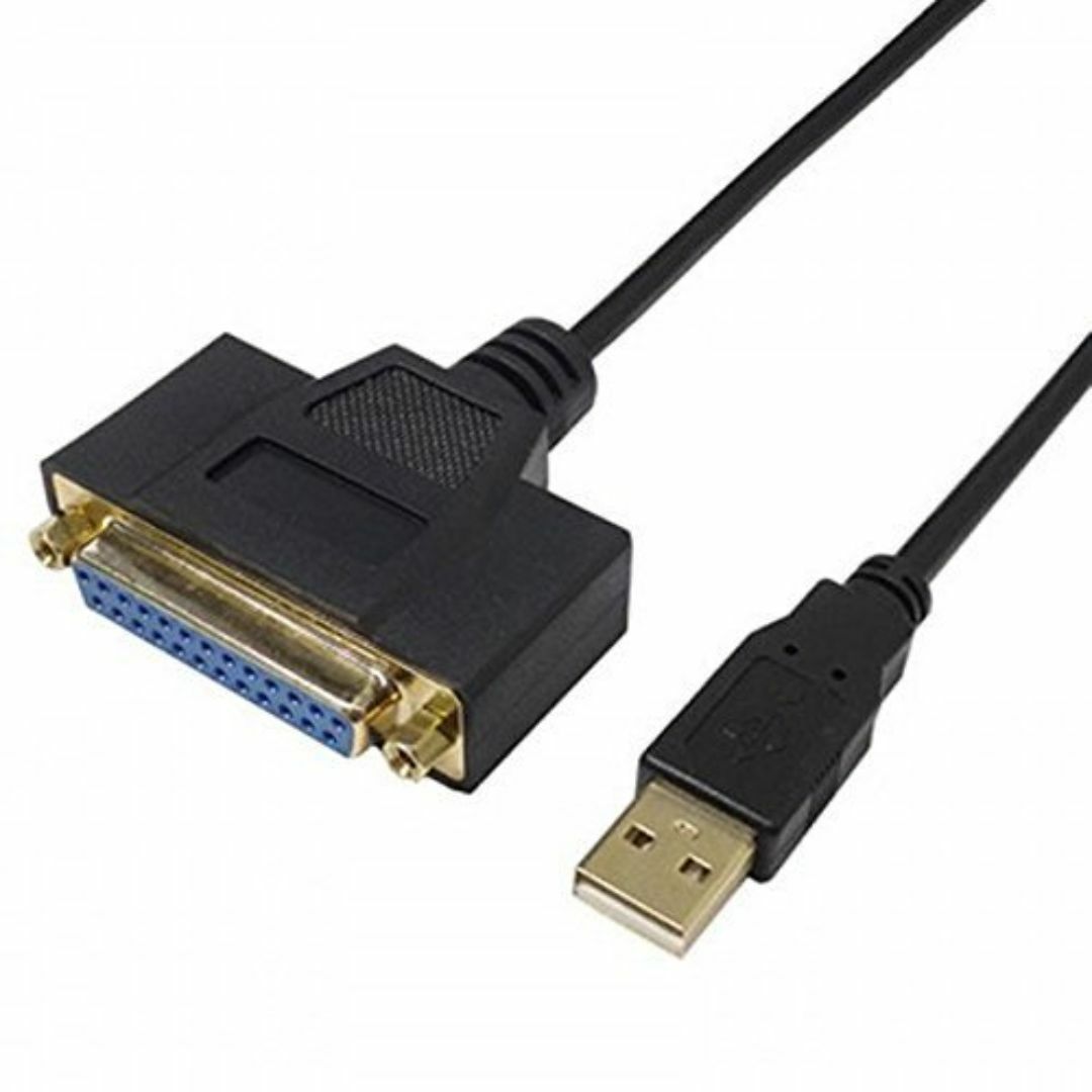 【数量限定】変換名人 変換ケーブル USB to パラレル25ピン 1.0m U スマホ/家電/カメラのPC/タブレット(PC周辺機器)の商品写真