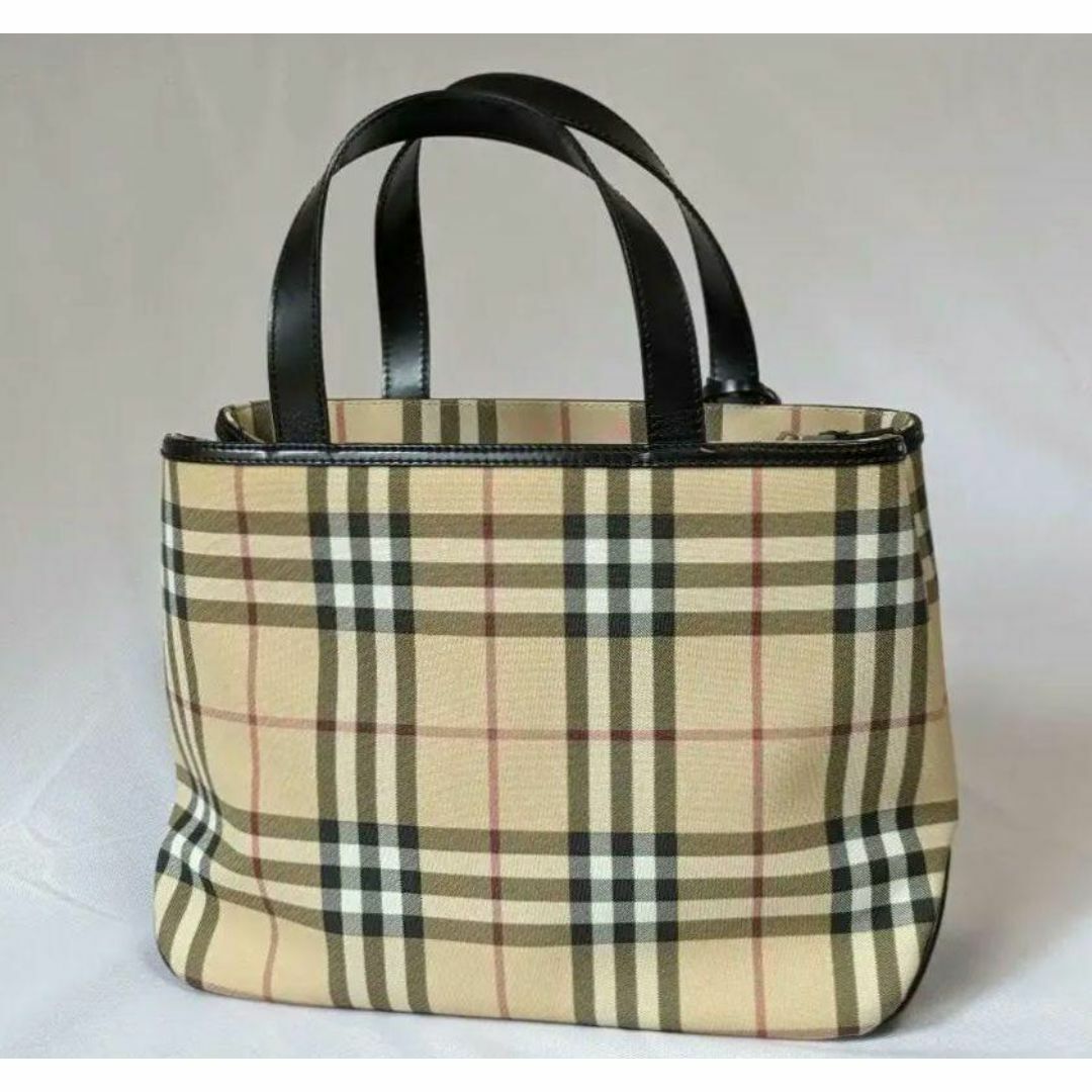 バーバリー チェック PVCレザー トートバッグ BURBERRYバーバリー ノバチェック トートバッグ PVC/レザー