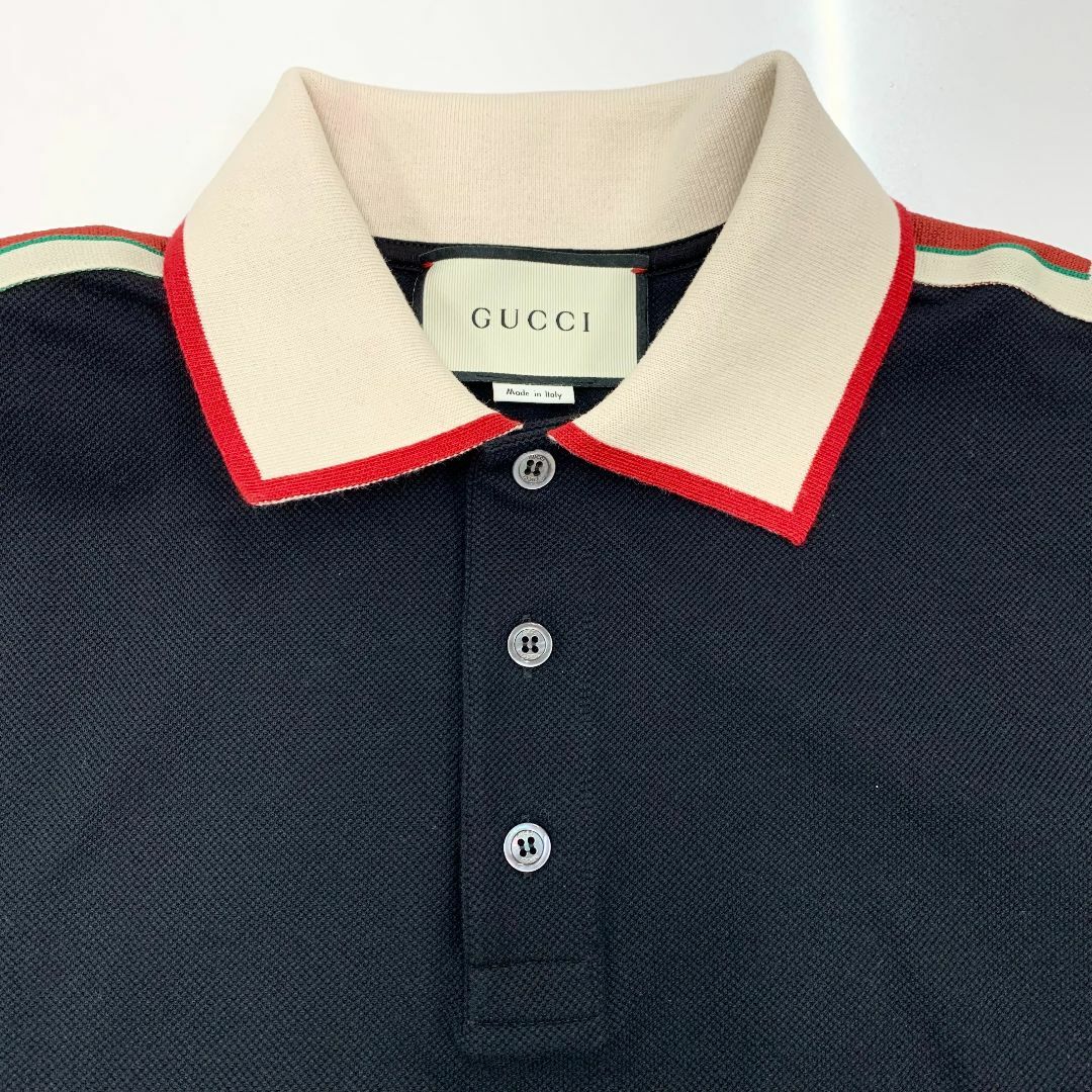 GUCCI - 438 グッチ 半袖 ポロシャツ コットン トップス GUCCI - 438 グッチ 半袖 ポロシャツ コットン トップス