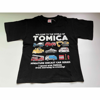 トミカシリーズ - トミカ半袖Tシャツ  100cm　新品　 働く車　黒　人気