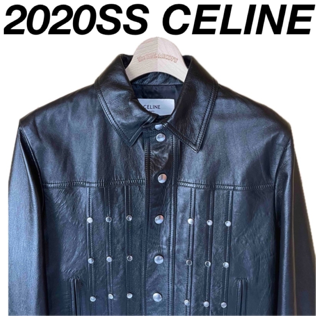 CELINE - セリーヌ スタッズ トラッカー レザージャケット 44 CELINE - セリーヌ スタッズ トラッカー レザージャケット 44