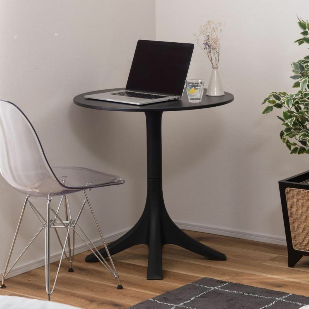 東谷 カフェテーブル CL-490BK 481 インテリア/住まい/日用品の机/テーブル(コーヒーテーブル/サイドテーブル)の商品写真