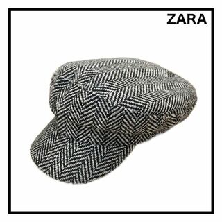 ザラ(ZARA)の【ZARA】　ザラ　キャスケット　ハンチング　帽子　グレー　レディース　58㎝(キャスケット)