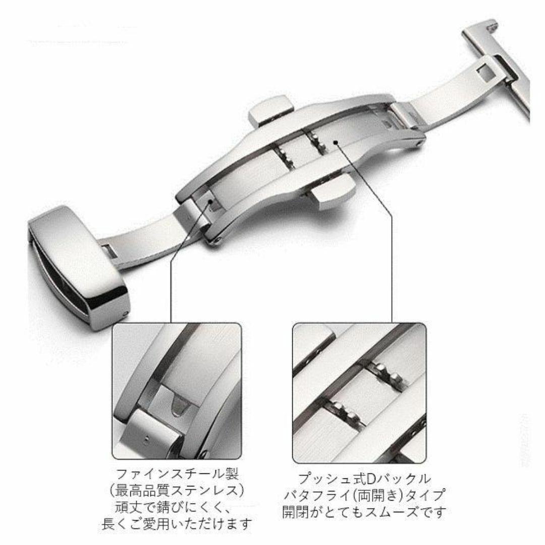 腕時計 ベルト 20mm 黒 ワニ 本革 ロレックス用 互換 クロコ D 腕時計 ベルト 20mm 黒 ワニ 本革 ロレックス用 互換 クロコ D