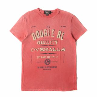 ダブルアールエル(RRL)のRRL ダブルアールエル Tシャツ サイズ:S ヴィンテージ加工 ロゴプリント クルーネック 半袖Tシャツ レッド ラルフローレン トップス カットソー【メンズ】【中古】(Tシャツ/カットソー(半袖/袖なし))