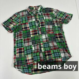 BEAMS BOY - beams boy パッチワーク　シャツ　アメカジ　古着女子　チビシャツ