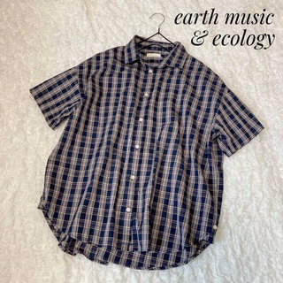 earth music & ecology - earth music&ecology 40キャンブリック 半袖 2WAYシャツ