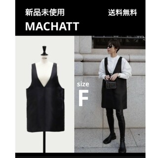 新品 MACHATT サテンツイルミニドレス ワンピース ジャンパースカート