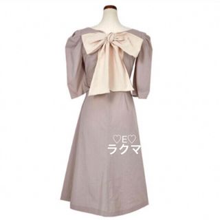 Her lip to - 新品♡Her lip to ♡バックリボンミディドレス Her lip to - 新品♡Her lip to ♡バックリボンミディドレス