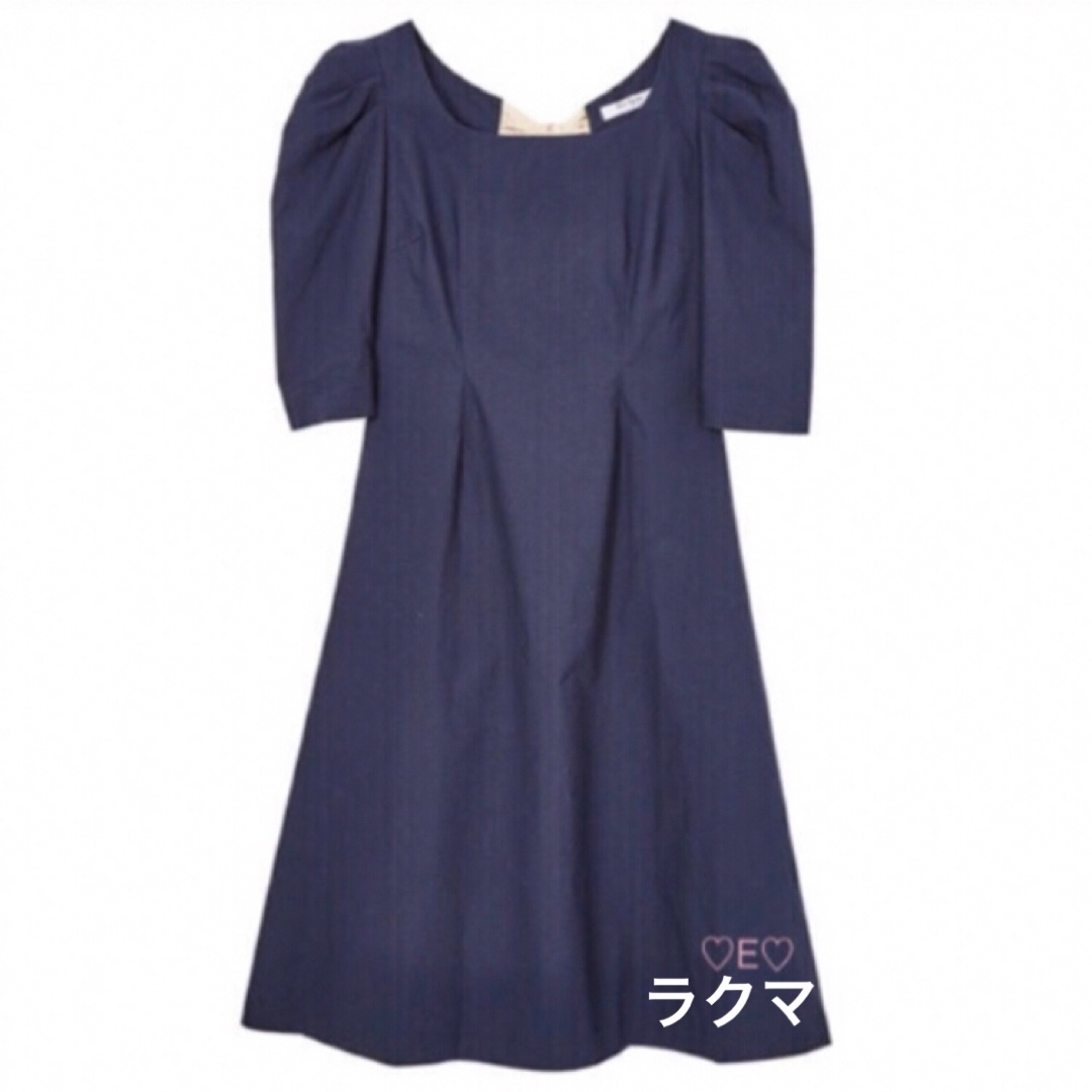 Her lip to - 新品♡Her lip to♡バックリボンミディドレス Deep Her lip to - 新品♡Her lip to♡バックリボンミディドレス Deep