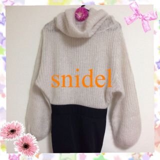 スナイデル(SNIDEL)の新品タグ付♡snidelニットコンビop(ミニワンピース)