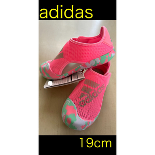 adidas - 新品タグ付き箱無し　19cm アディダス adidas スイムサンダル　