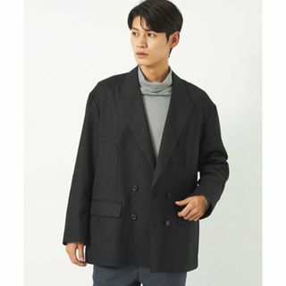 ユナイテッドアローズグリーンレーベルリラクシング(UNITED ARROWS green label relaxing)の【BLACK】フラノ ダブル ジャケット(テーラードジャケット)