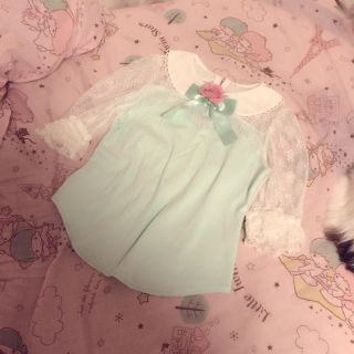 アンジェリックプリティー(Angelic Pretty)のAngelic Prettyレース袖トップス(カットソー(半袖/袖なし))