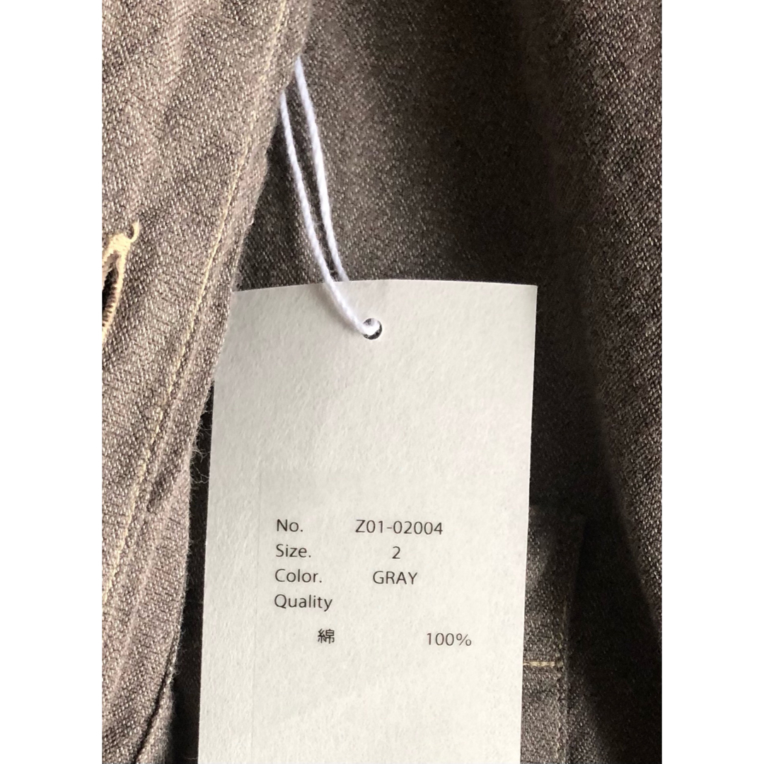 comoli 24ss ヨリ杢 ワークシャツ 2 グレー グレイ comoli 24ss ヨリ杢 ワークシャツ 2 グレー グレイ