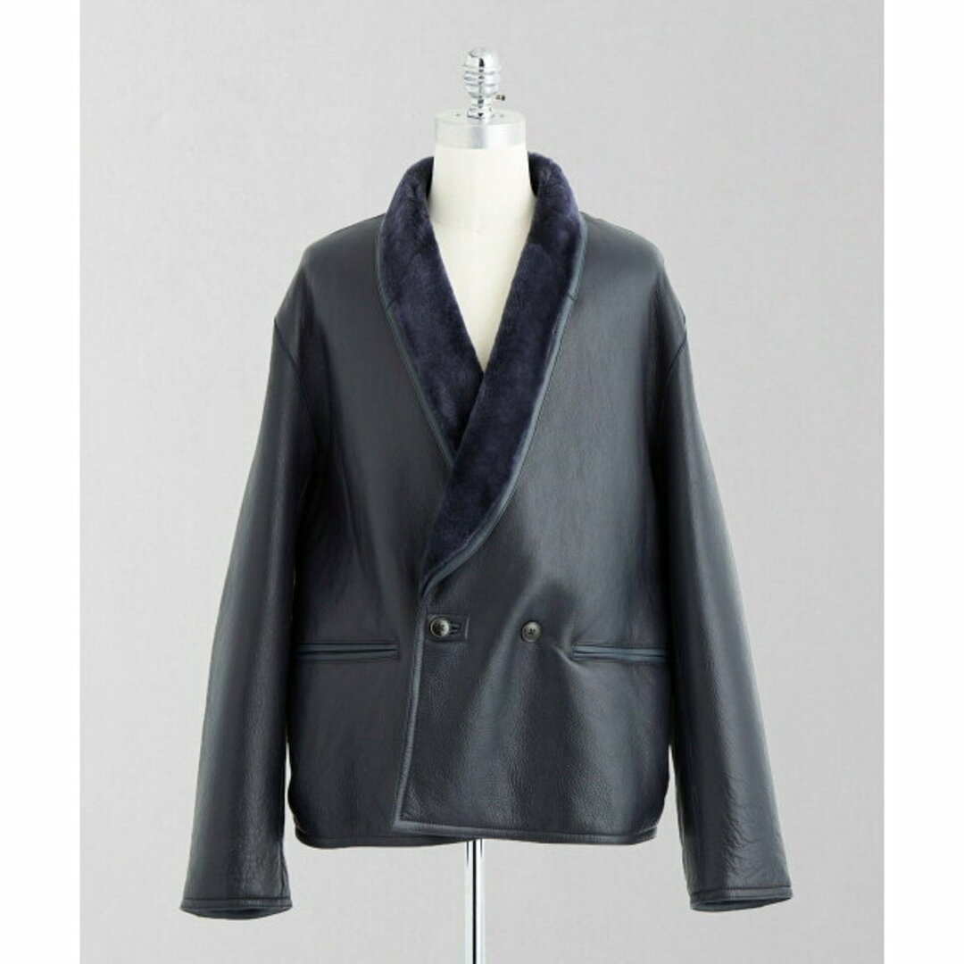 NAVY】<LOEFF>ムートン ショールカラージャケットの通販 by NAVY】<LOEFF>ムートン ショールカラージャケットの通販 by