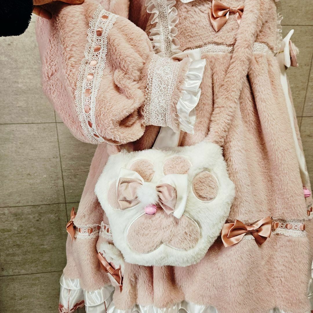 ネコ 猫 肉球 ファーゴスロリ ロリータワンピース フルセット ネコ 猫 肉球 ファーゴスロリ ロリータワンピース フルセット