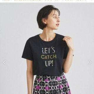 グレースコンチネンタル(GRACE CONTINENTAL)のグレースコンチネンタル　ビーズ刺繍Tシャツ(Tシャツ/カットソー(半袖/袖なし))