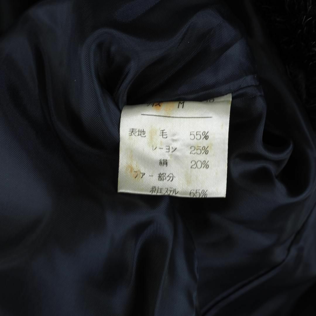 A1337*GRAN joue*訳あり新品*ファー付きコート*定価7万*M*紺の A1337*GRAN joue*訳あり新品*ファー付きコート*定価7万*M*紺の