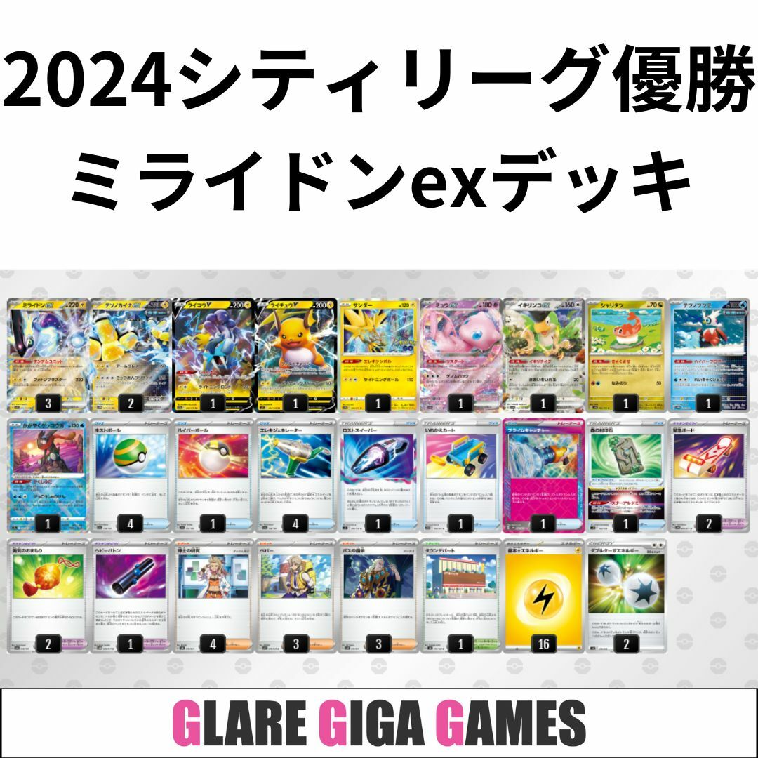 ミライドンexデッキ(シティーリーグ優勝・シャリタツ採用)の ミライドンexデッキ(シティーリーグ優勝・シャリタツ採用)の