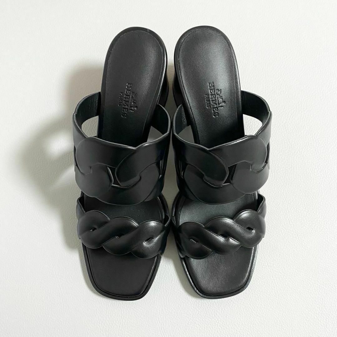 32266円 HERMES - HERMES / サンダル ギャビー60 ブラック 32266円 HERMES - HERMES / サンダル ギャビー60 ブラック