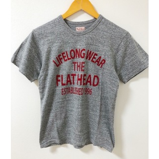 フラットヘッド(THE FLAT HEAD)のTHE FLAT HEAD（ザフラットヘッド）フェルトプリント　Ｔシャツ【E3496-007】(Tシャツ/カットソー(半袖/袖なし))