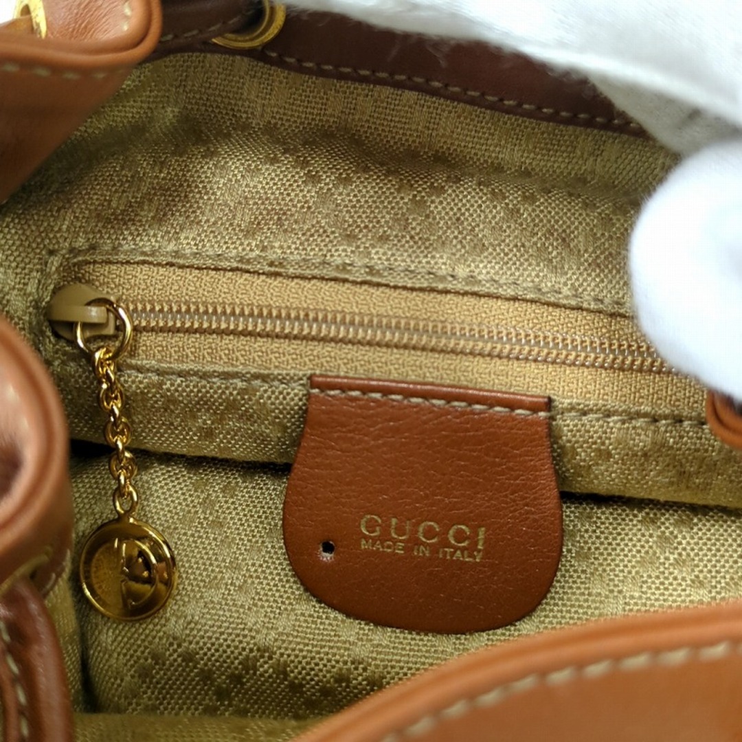 GUCCI グッチ バンブーレザー ミニ リュック ブラウン イタリア製