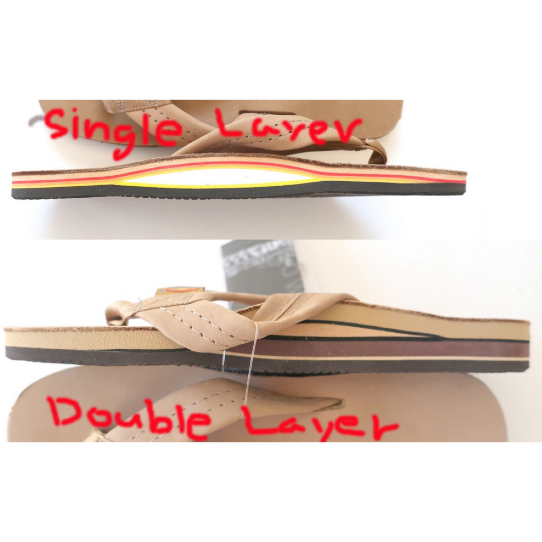 S)USA刻印Rainbow Sandal Double Layerエスプレッソ S)USA刻印Rainbow Sandal Double Layerエスプレッソ