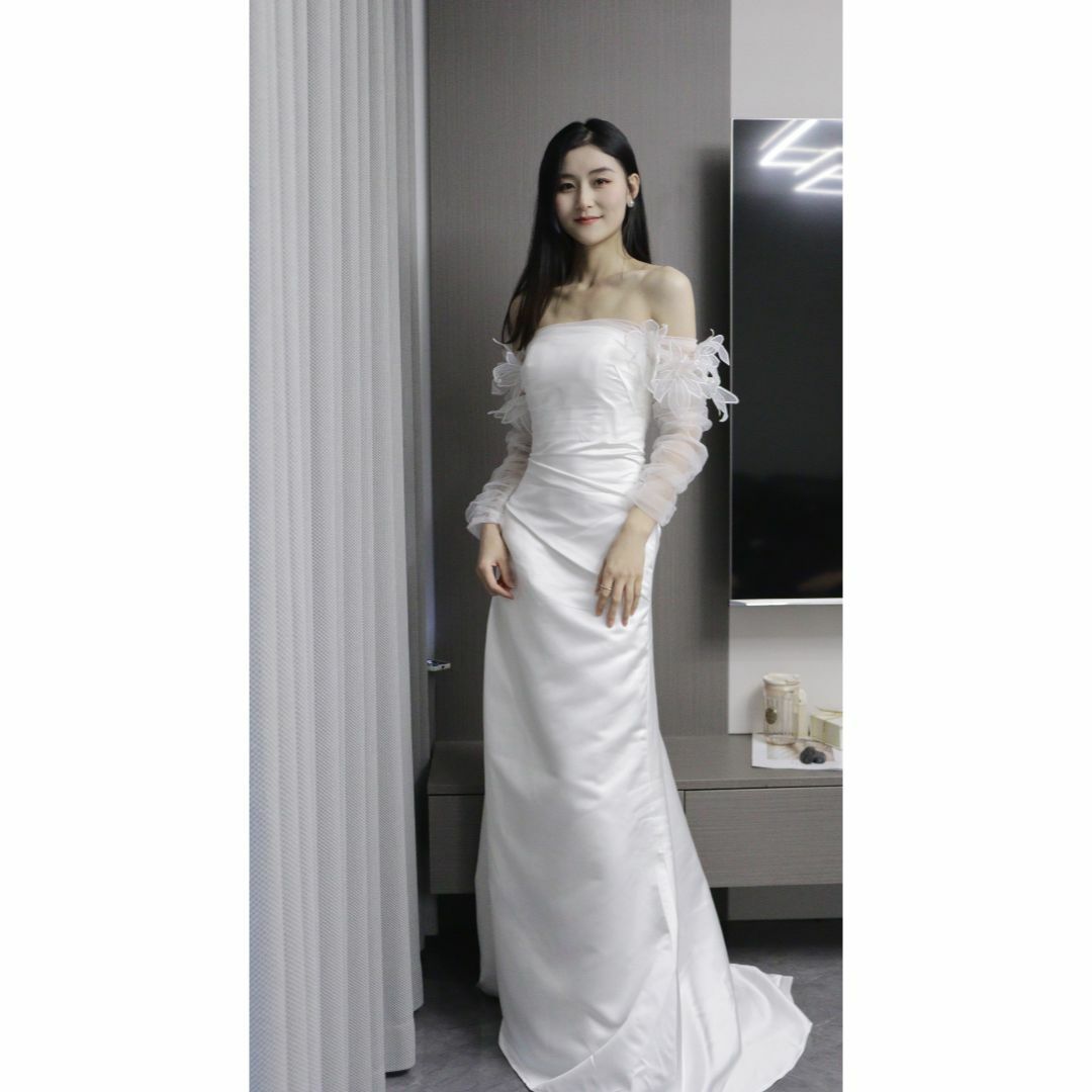 f844 パーティードレス 大人 可愛い 結婚式 ワンピース ウェディングドレス